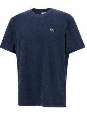 Lacoste Sports Men's T-Shirt Navy Blue Regular Fit Logo Size XXL (FR 7)